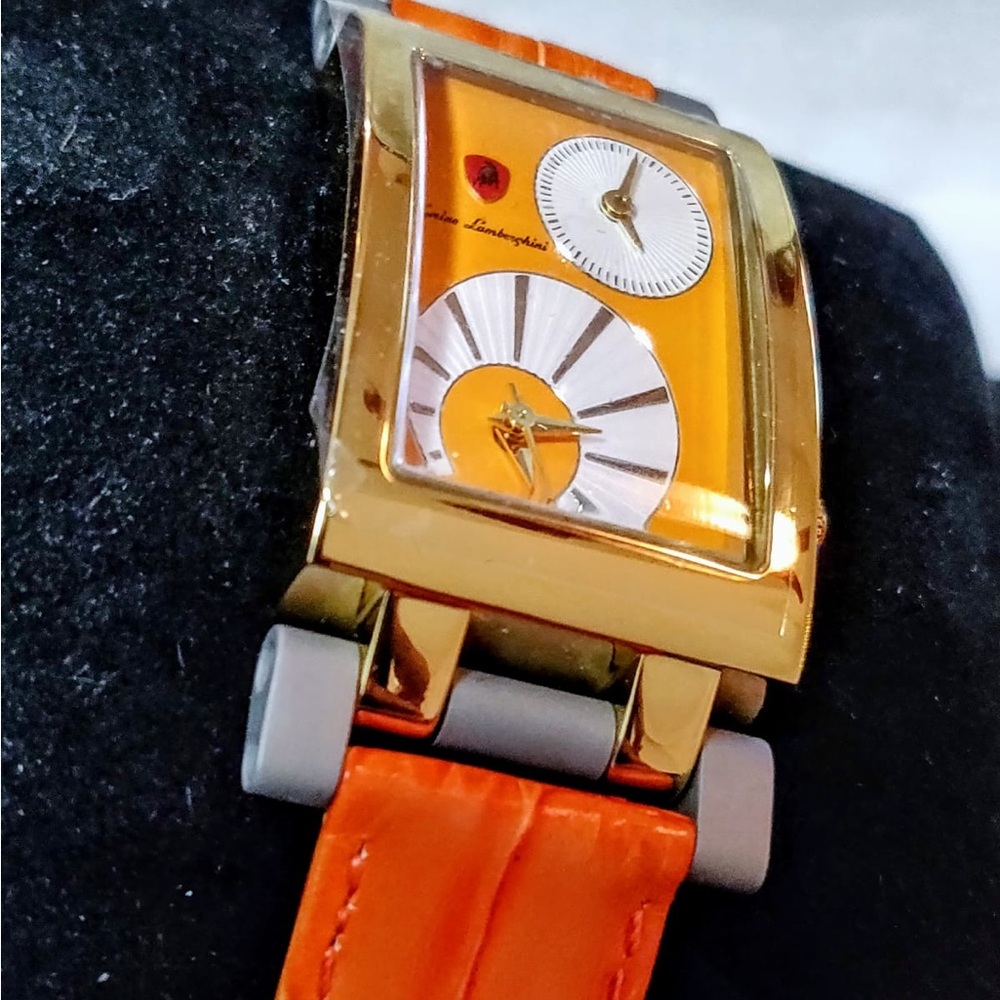 NWT Tonino Lamborghini Dual Time Gold Tone Luxury Women's Watch - Picture 4 of 8